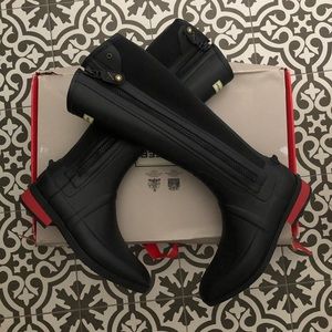 NWT HunterWellesley Rubber Riding Rain Boot Size 7